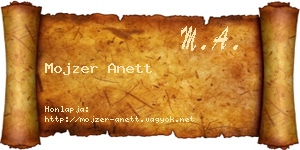 Mojzer Anett névjegykártya