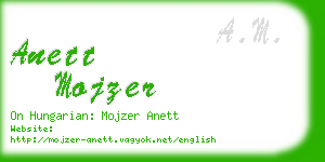 anett mojzer business card